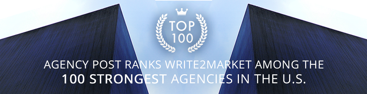 Write2Market Honored As Top 10 Agency for Start Ups